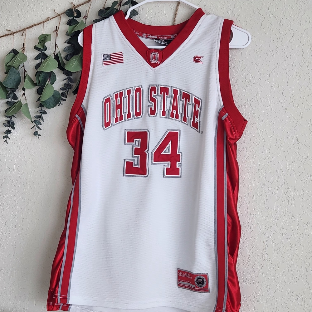 Ohio State Buckeyes Red Scarlet Basketball Jersey #34 XL Colosseum stitched